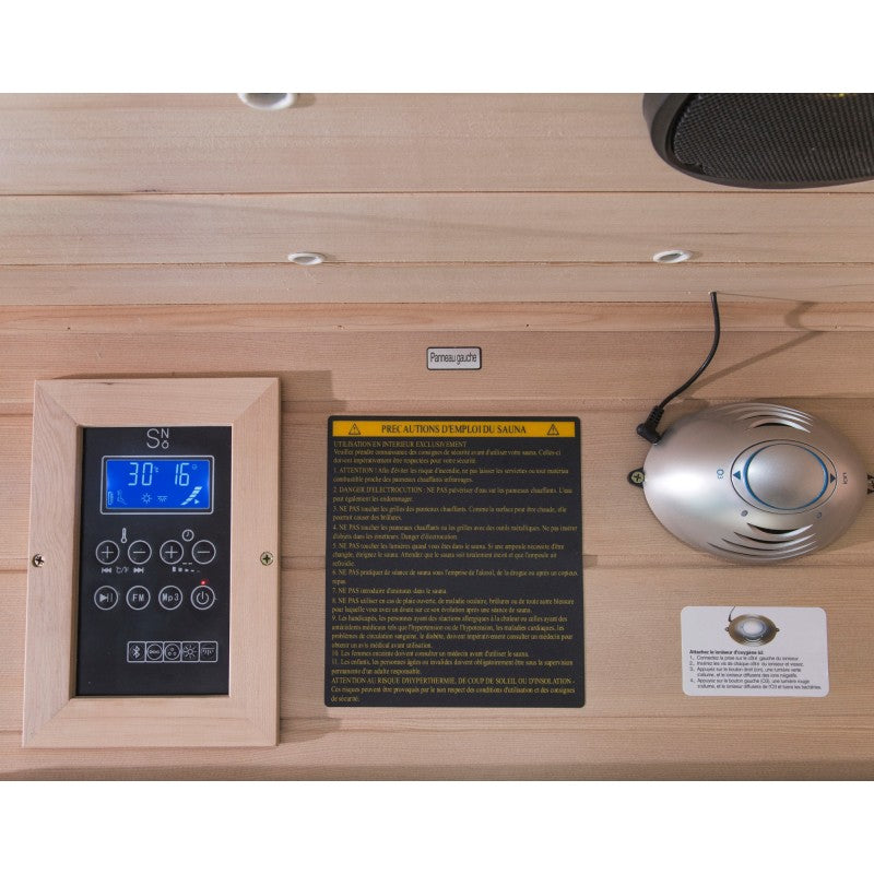 Sauna de infrarrojos con paneles de carbono LUXE 1670W 1 plaza - SNÖ