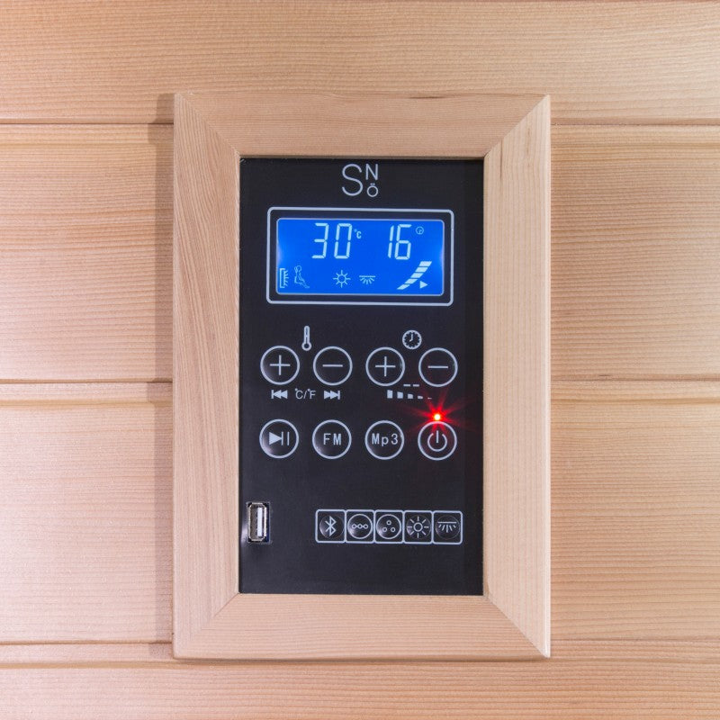 Sauna de infrarrojos con paneles de carbono LUXE 2850W 3-4 lugares - SNÖ